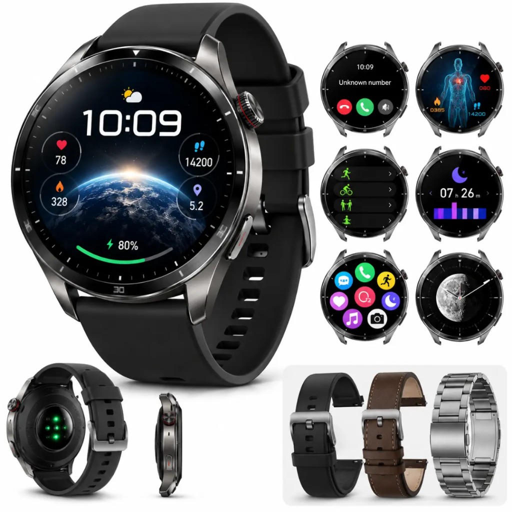 Kit WatchEX™: smartwatch, 3 correas de regalo, cable magnético y caja